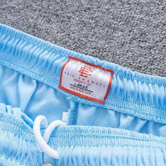 Eric Emanuel Logo Lightning Print Casual Shorts in Blue - Picture 2 of 6